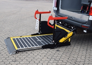 The ramp of an accessible vehicle