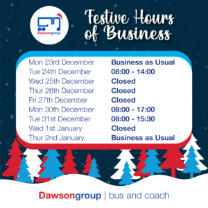 Festive Business Hours bus and coach